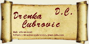 Drenka Čubrović vizit kartica